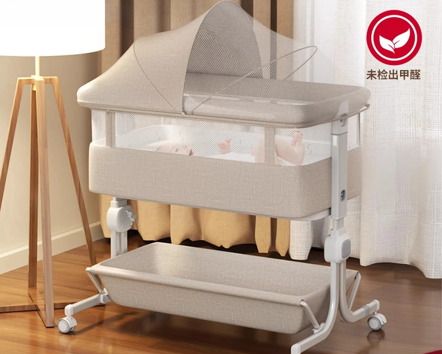 Crib, Baby Bed, Movable Splicing Queen Bed, Multi-functional Newborn Full Moon Gift