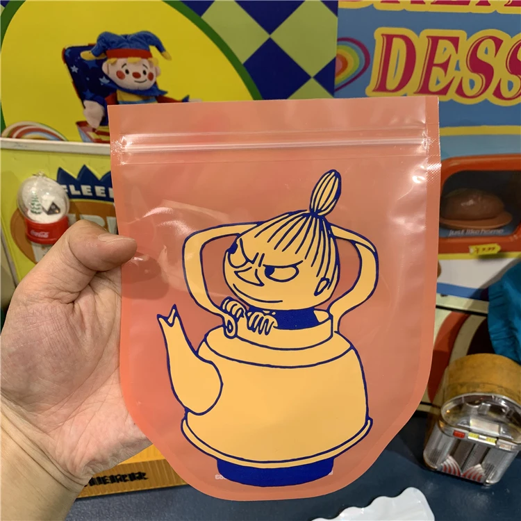 HippoMoomines Snufkin Little My Storage Bag 귀여운 만화 투명 봉인 된 가방 애니메이션 휴대용 보관 주머니 Collectible Toys