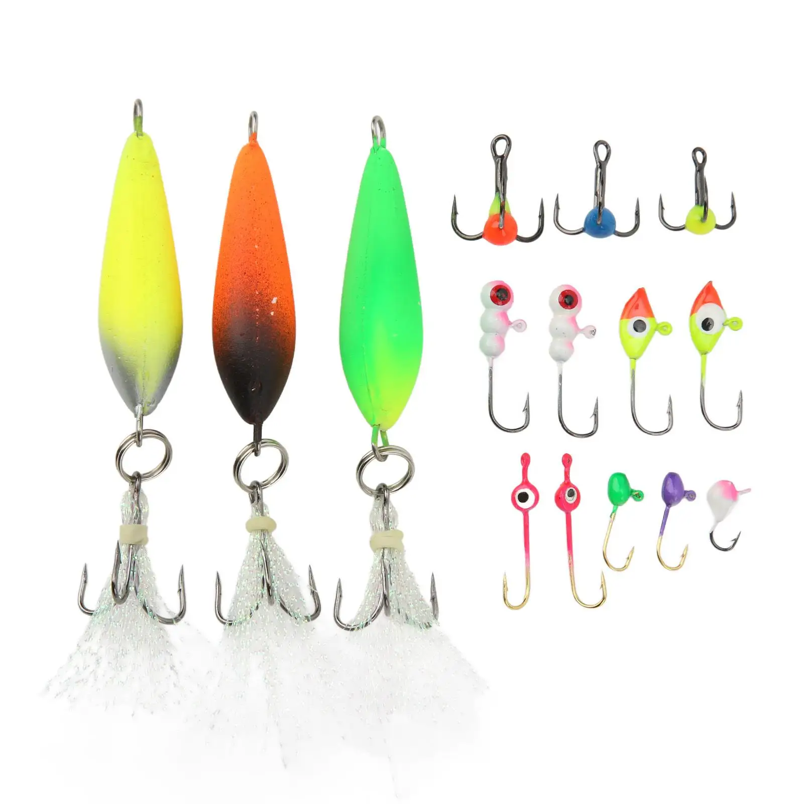 

High Carbon Steel Fishing Jigs Kit - Sharp Fishing Jig Head Hooks for bass & for saltwater Tackle