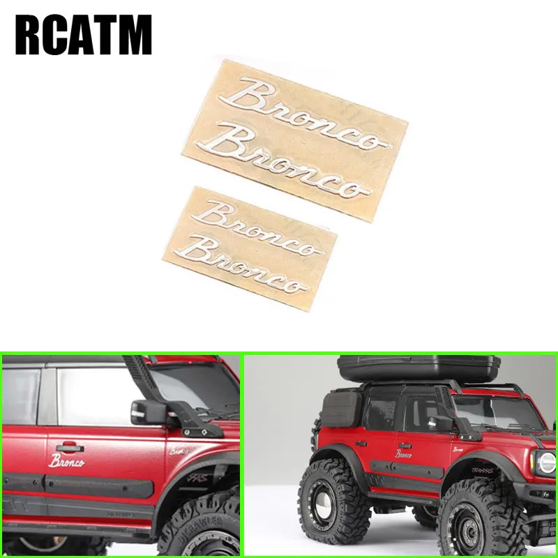 

TRX4-M Metal Side Sticker Three-dimensional Logo Accessories for 1/18 RC Crawler Car Traxxas TRX4M Bronco Upgrade Parts