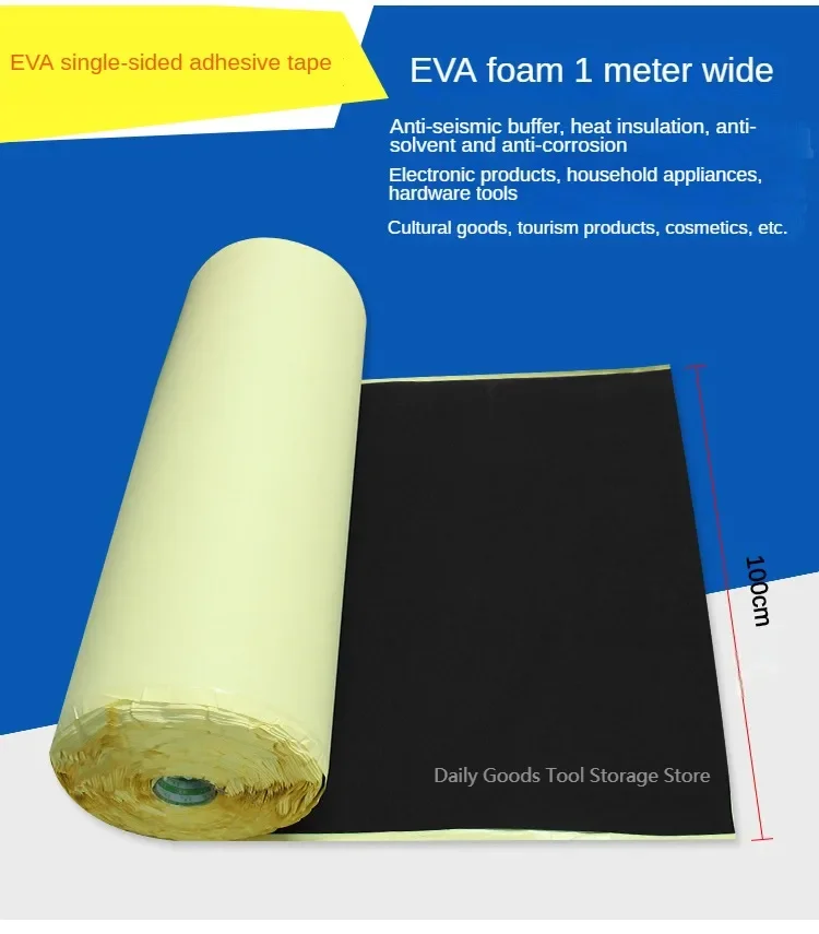 EVA Foam Sheets With Adhesive EVA Rubber Board Sound-Absorbing Noise Reducing Foam Craft Handmade Model Making Cosplay 100x50cm