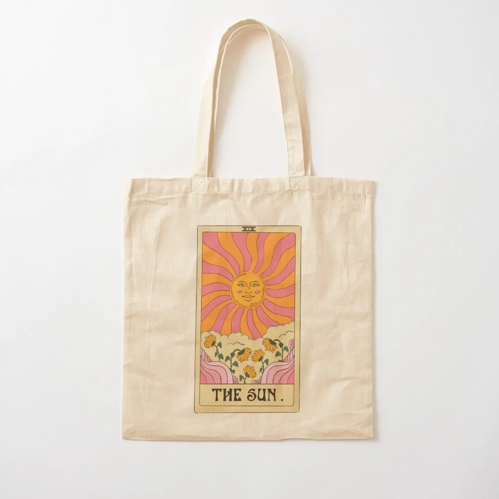 

The Sun Tarot Card Tote Bag Women's shopping bag supermarket folding bag Women's beach bags canvas tote Canvas Tote