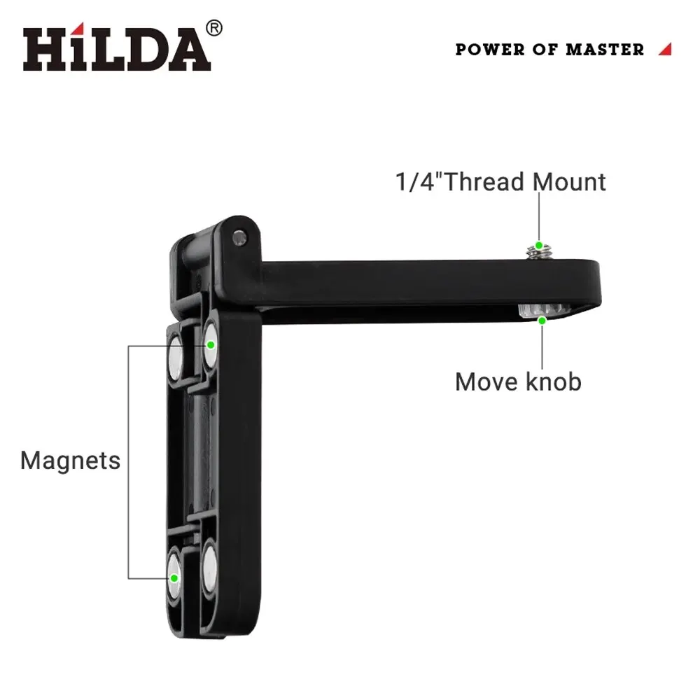 HILDA Mini Laser Level Wall Bracket Adjustable 180° For 1/4\