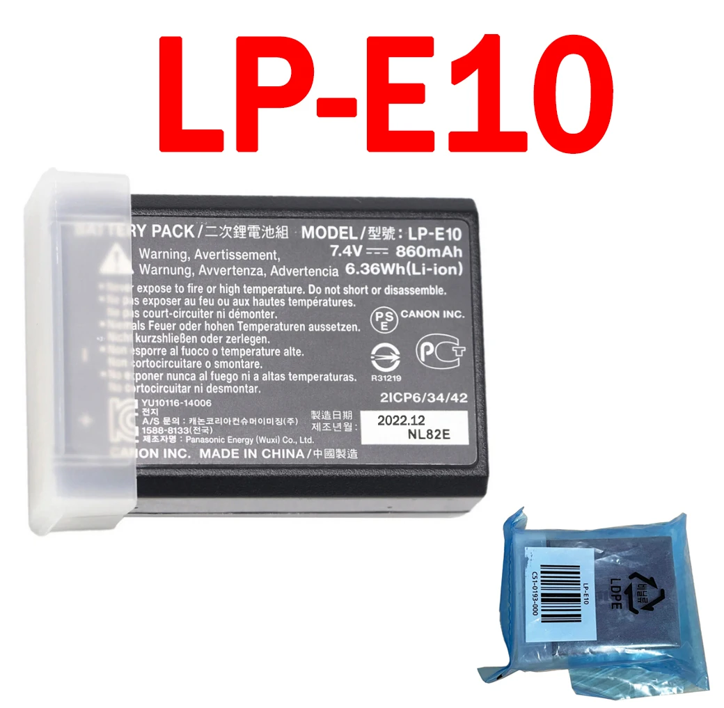 

Genuine LP-E10 LPE10 Camera Battery For Canon 1100D 1200D 1300D 1500D 3000D KISS X50 X70 X80 EOS Rebel T5 T6 T7 Camera LC-E10E