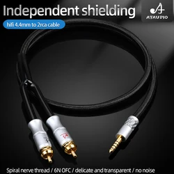 Kabel HIFI 4.4mm zrównoważony do 2rca Hi-end 6N OFC 4.4 do kabla Audio Rca do wzmacniacza DAC pha2a wm1a 1z zx300a