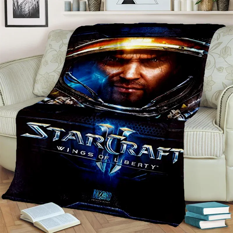 ثلاثية الأبعاد لعبة الرجعية StarCraft ألعاب بطانية ، لينة رمي بطانية للمنزل غرفة نوم أريكة تتحول لسرير نزهة السفر مكتب الراحة غطاء بطانية الاطفال