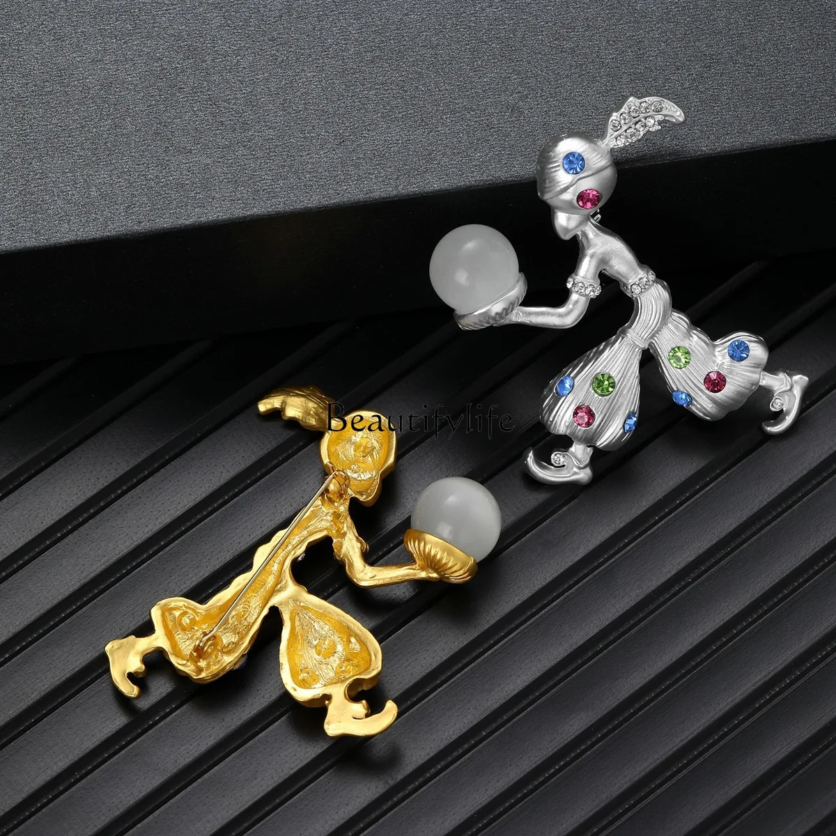 Search banner magic lamp brooch premium temperament coat diamond corsage accessories