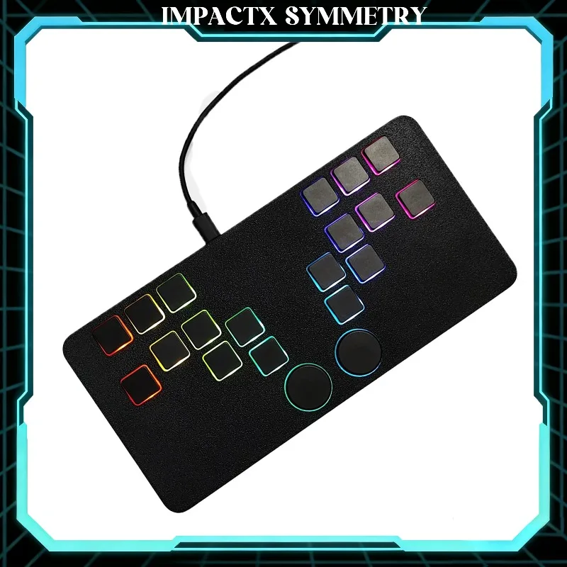 ImpactX Symmetrical Rhythm Gamepad QMK/VIA Firmware Mechanical Keypad for DJMAX OSU Muse Dash ADOFAI USB-C Esports Mini Keyboard