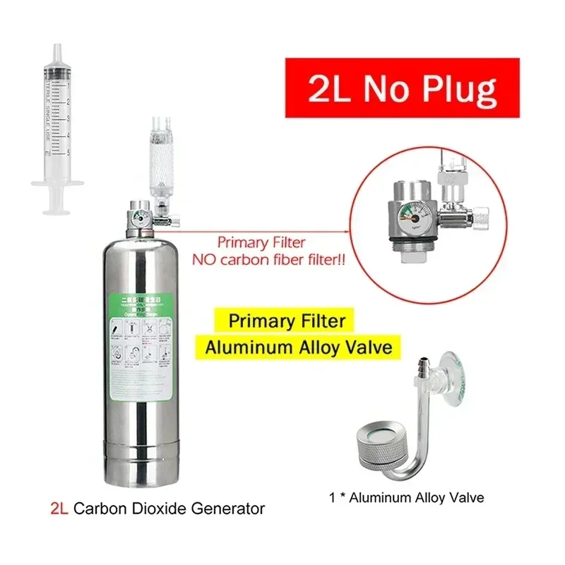 Dreamburgh 2L Aquarium DIY CO2 Generator System Kit Edelstahl CO2 Zylinder Generator System Kohlendioxid Reaktor Kit für Pflanzenfische 8