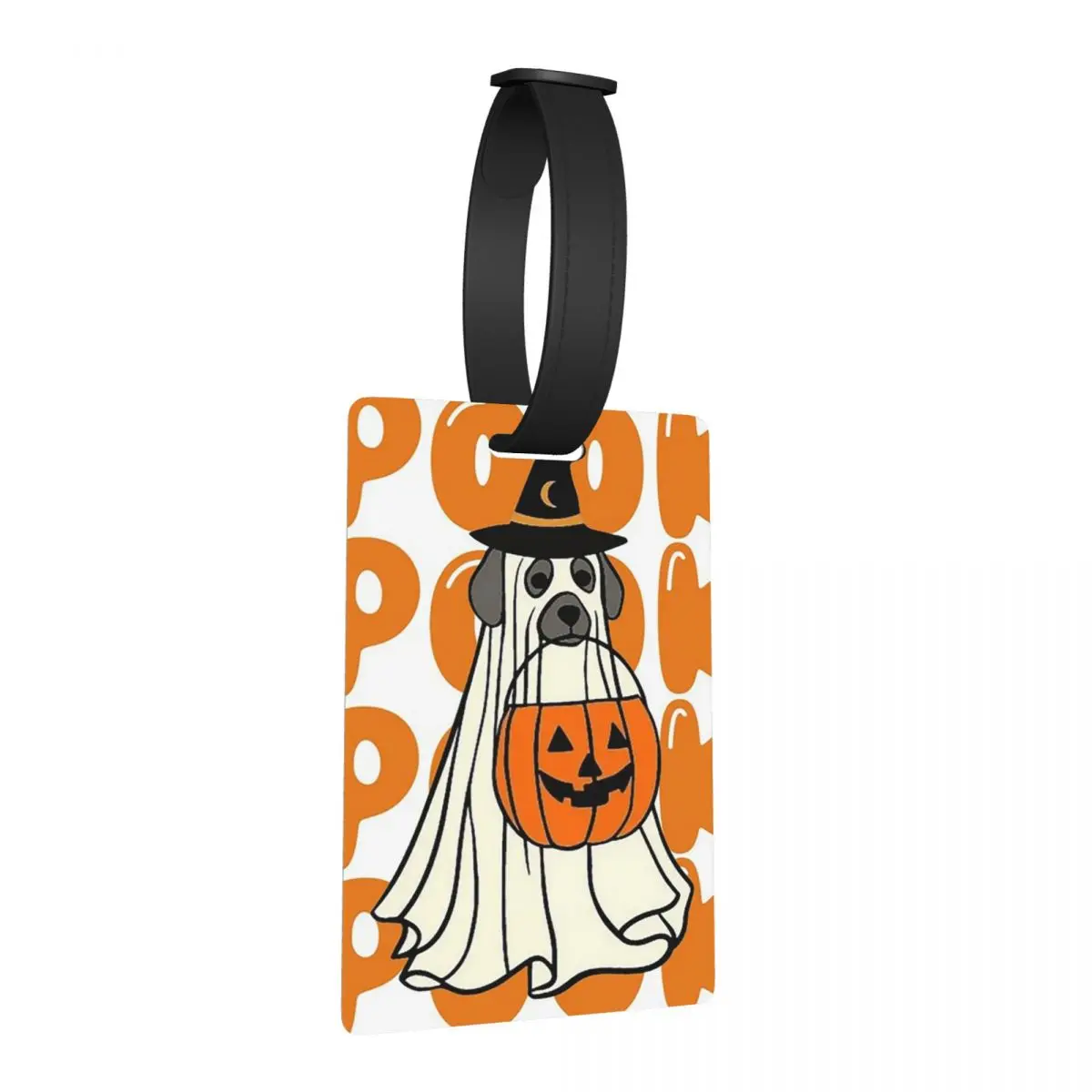 

Halloween Spooky Dog Witch Luggage Tags Suitcase Accessories Travel Cute Baggage Boarding Tag Label Holder ID Name Address
