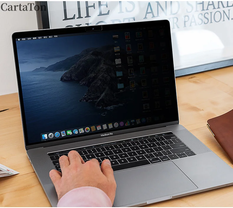 مرشح واقي شاشة الخصوصية المغناطيسي لماك بوك اير برو 13 M1 M2 A2337 A2442 14 15 16 A2485 مضاد للوهج/جسس فيلم مضاد للزقزقة