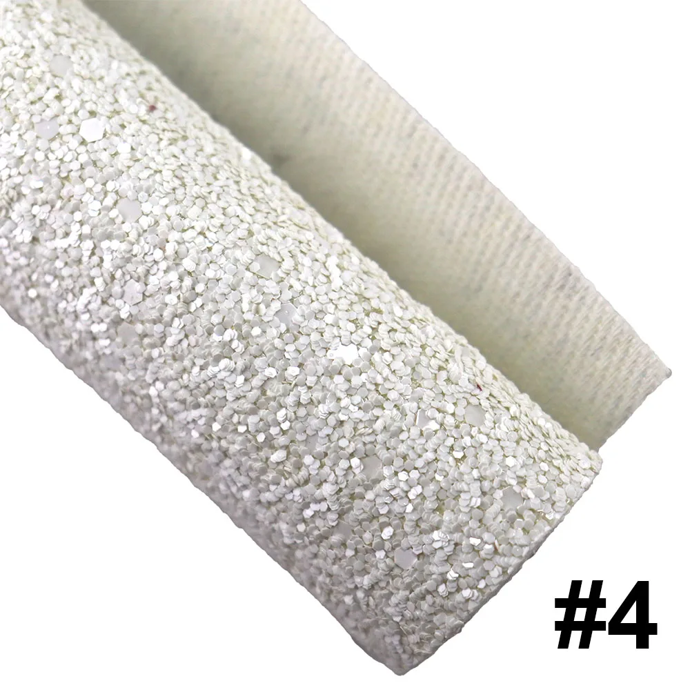 30cmx134cm Plain Solid White Glitter Fabric and Lichee Textured Faux Synthetic Leather For DIY shoes HD003m