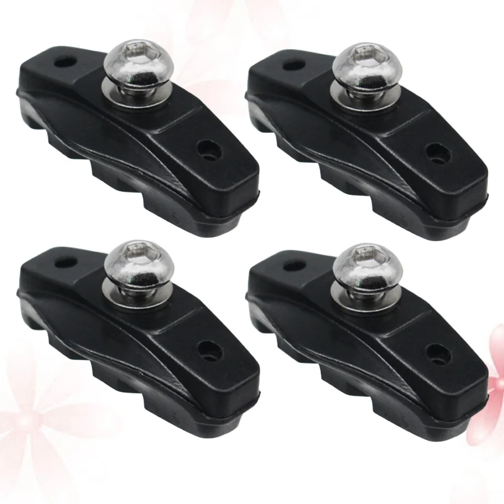 

2 Pairs/4pcs Road Bike Brake Pads Rubber C-brake Blocks Holder Shoes Block (Black) brake pads for bicycle