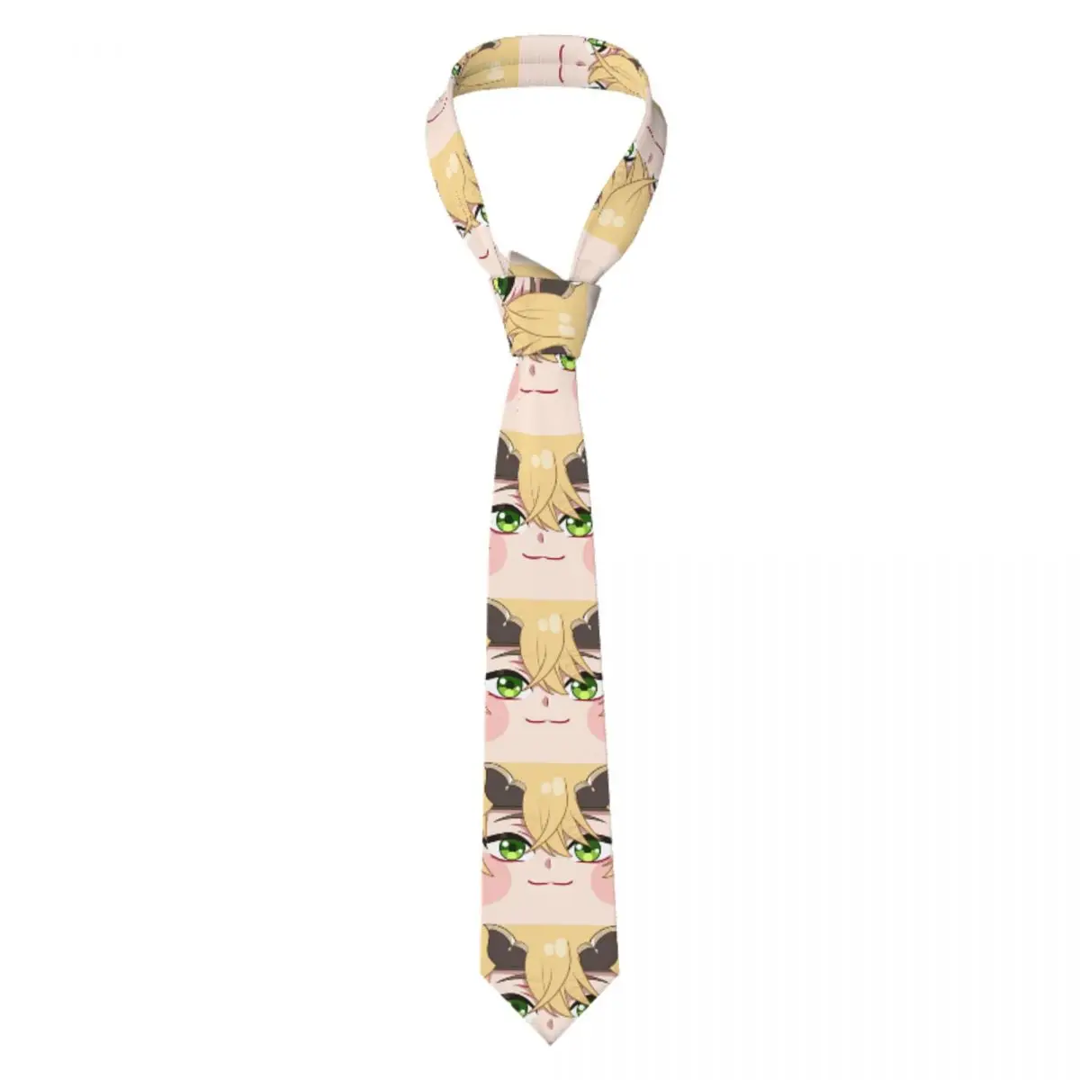 

Модный галстук Genshin Impact Thoma на заказ, мужские шелковые галстуки с забавным принтом для вечеринки Gravatas