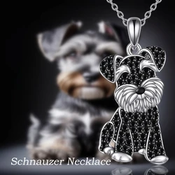 1Pc Cute Schnauzer Pendant Necklace Exquisite Women's Cartoon Pet Dog Memorial Jewelry Accessories Perfect Gift for Dog Lovers
