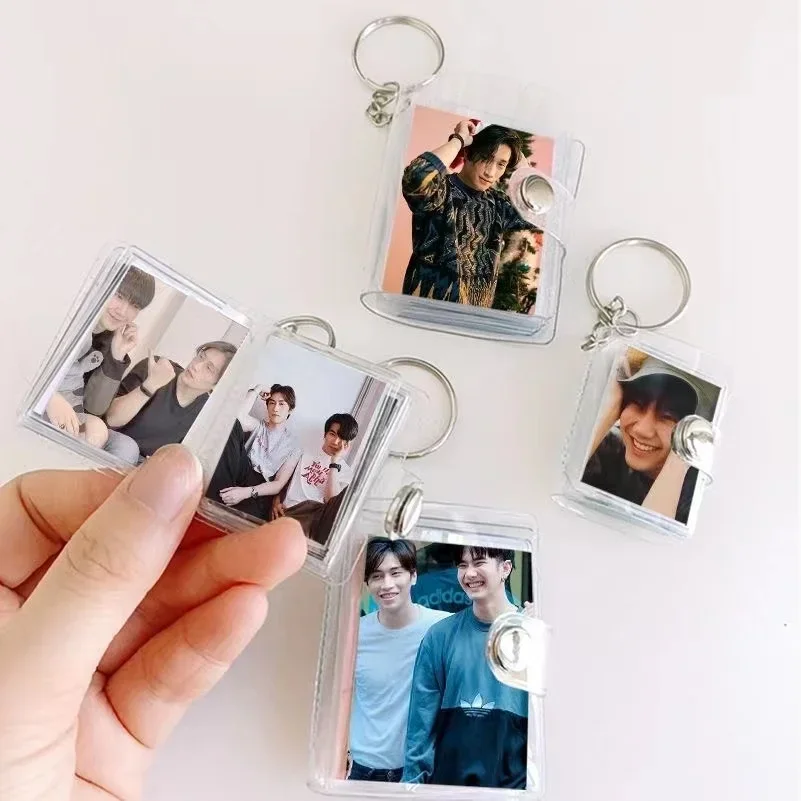 1PC Mileapo Bbbuild Mini Album Keychain Thai TV KinnPorsche The Series Drama Stills 1 Inch Pocket Interstitial Album ID Photo