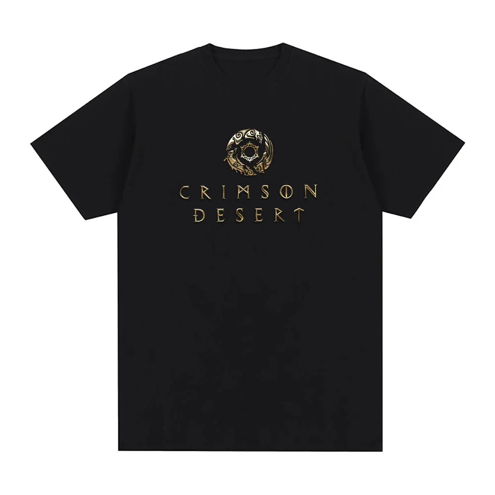 Crimson Desert Game Logo Print T-shirt High Quality Action Adventure Game T-Shirt Spring/Summer Casual Comfortable cotton Tee