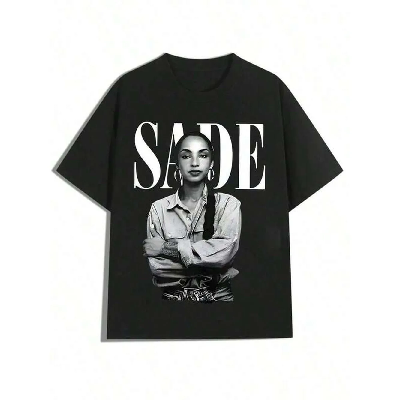 Sade Portrait Design,Casual Print,Comfortable And Versatile,Pure Cotton 220g Printed T-Shirt,Unisex Style