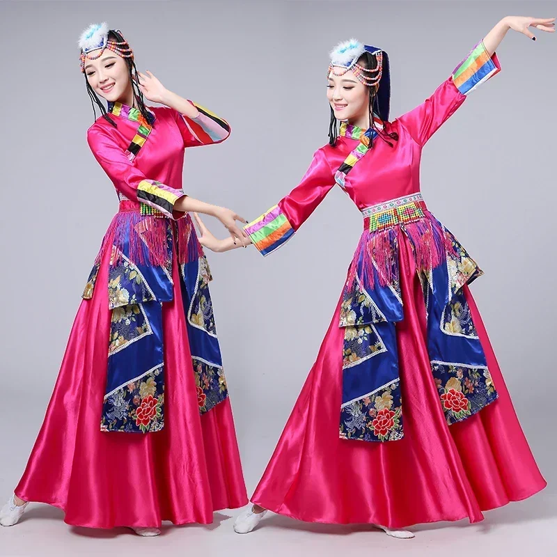 Tibetan Dai Tiantou Dance Folk Dance Tibetan Costume Performance Costume Professional 3-piece set