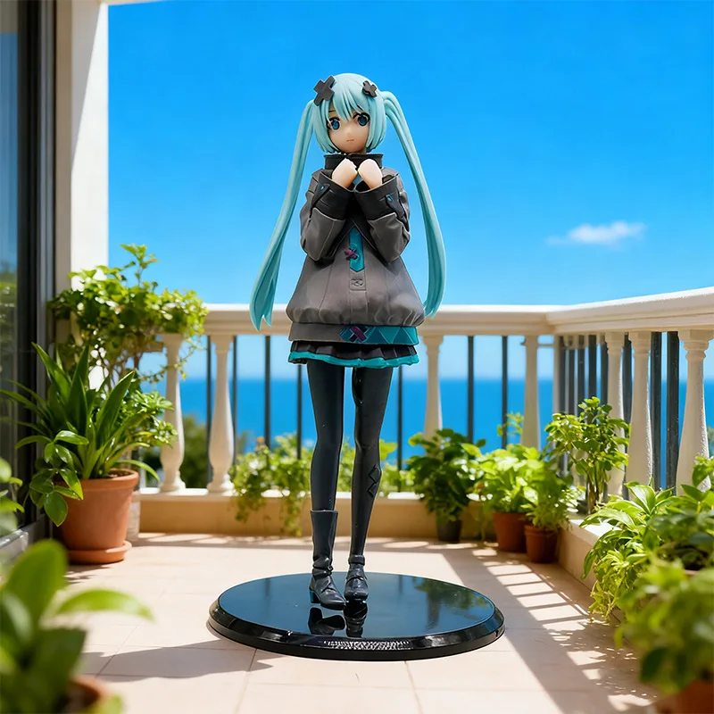 新作2026年デスクトップキュート807インチ初音ミク可愛いスタイルアニメフィギュア玩具pvcモデルコレクタードール誕生日プレゼント