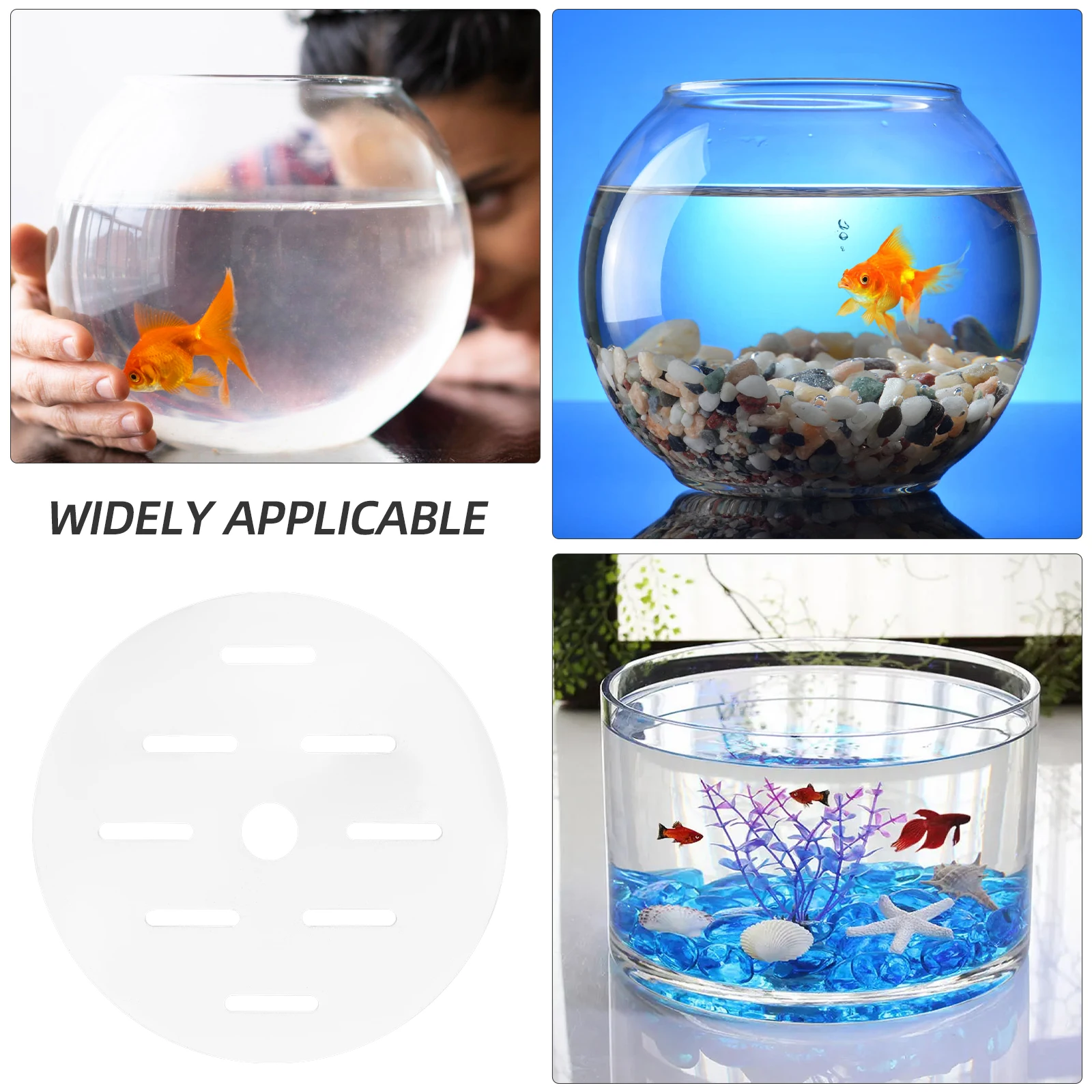 

Fish Tank Cover Circular Aquarium Top Acrylic Terrarium Decor Anti Escaping Fish Tank Accessories Durable Wear Resistant Pet