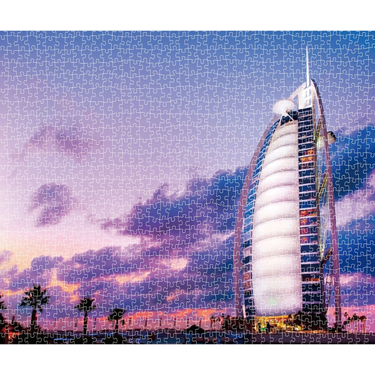 1000 Stuks Burj Al Arabische Legpuzzels voor Volwassenen Home Decor Games Familie Plezier Vloer Puzzels Educatief Speelgoed voor Kinderen