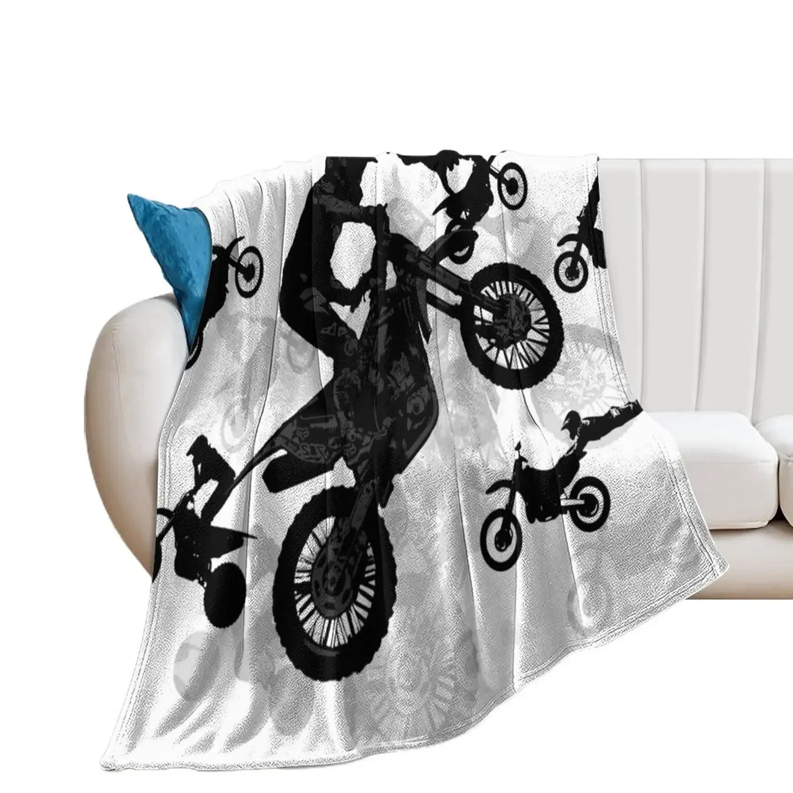 

Extreme Stuntmen - Motocross Riders Throw Blanket Luxury Thicken Large Blankets