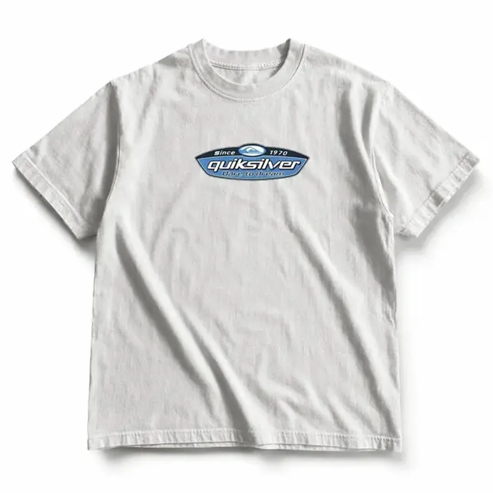 Camiseta gráfica retro de los años 90 Quiksilver Performance Skateboarding con cuello redondo, camiseta retro de los años 90 para surf, camiseta unisex con cuello redondo, camiseta gráfica unisex para hombre y mujer 2Zx