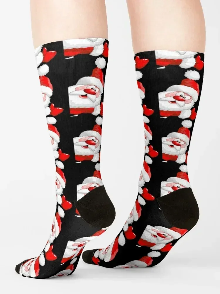 Happy santa Socks ของขวัญถุงเท้าฮิปฮอปสําหรับเด็กผู้หญิงผู้ชาย