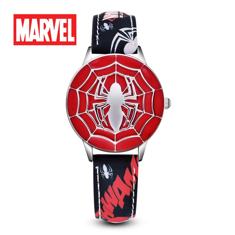 Jam tangan anak laki-laki, Marvel Spider Man The Avengers Captain America Iron kartun Flip anak-anak Disney Quartz, jam tangan anak muda, pelajar, remaja