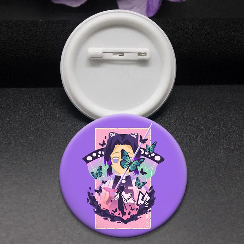 انمي ياباني شيطان القاتل صفيح دبابيس شخصية أيقونة شارة اليدوية صفيح دبابيس على ظهره الملابس الديكور الهدايا