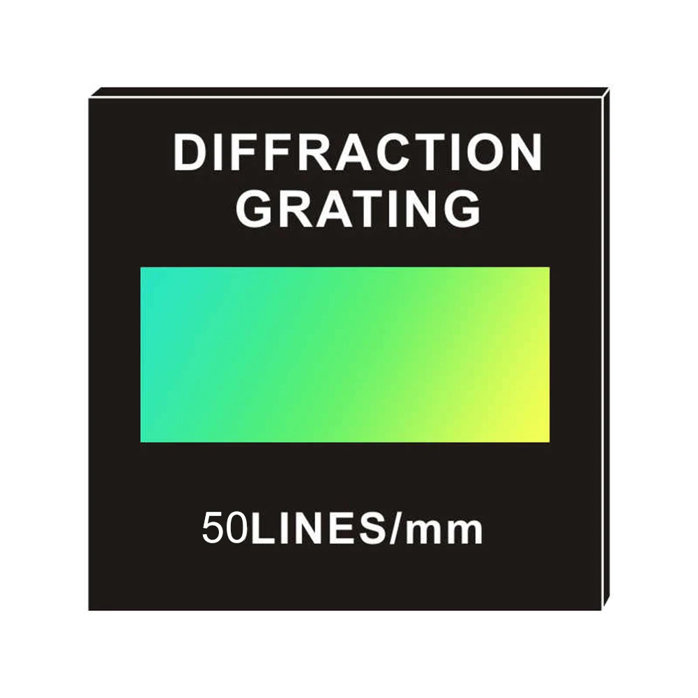 Glass Holographic Trasmission Diffraction Grating University Spectral Decomposition Wavelength 20-2000nm 500 Lines Accessory