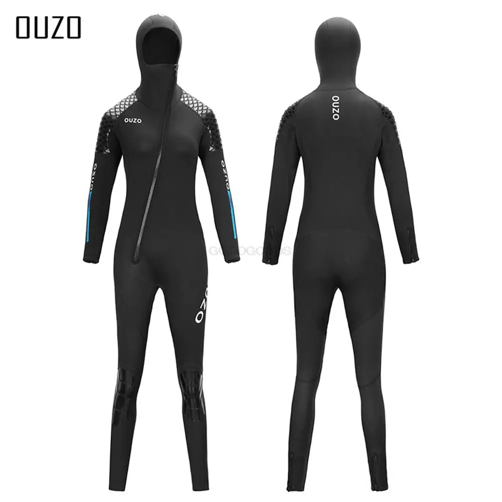 

3MM Neoprene Wetsuit One-Piece Hooded Suit Warm Keep Scuba Surf Diving Suit Kitesurf Fishing WetSuit Swimwear Women Spearfishing