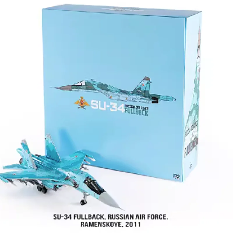 Diecast 1:72 Scale Russian Air Force SU34 Platypus Rearguard Fighter Alloy Finished Model Collection Gift Toys