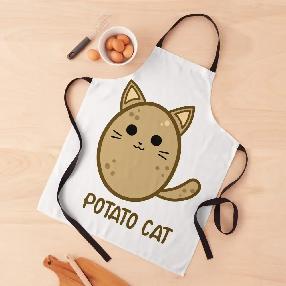 

Potato Cat Apron Kitchen Apras For Women Cute Kitchen Accessories Utensils For Kitchen Hairdressing Apron