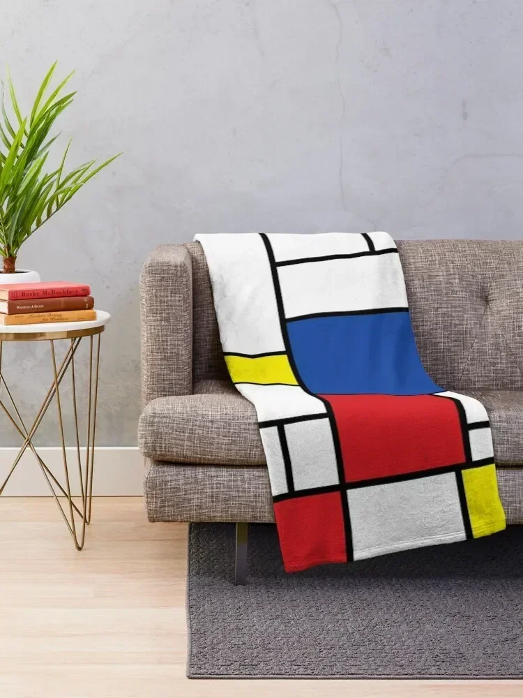 Mondrian Minimalist De Stijl Modern Art II ? fatfatin Throw Blanket Shaggy Sofa Throw For Sofa Thin Blankets