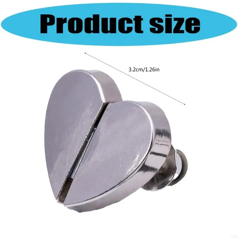 10 Pairs Heart Curtain Button Curtain Magnets Closure for Office Y08E