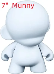 Kidrobot Munny-Poupées blanches en vinyle pour étudiants en art, figurine d'art bricolage, jouet pour garçons, accessoires, bricolage, 7 po, 5 pièces