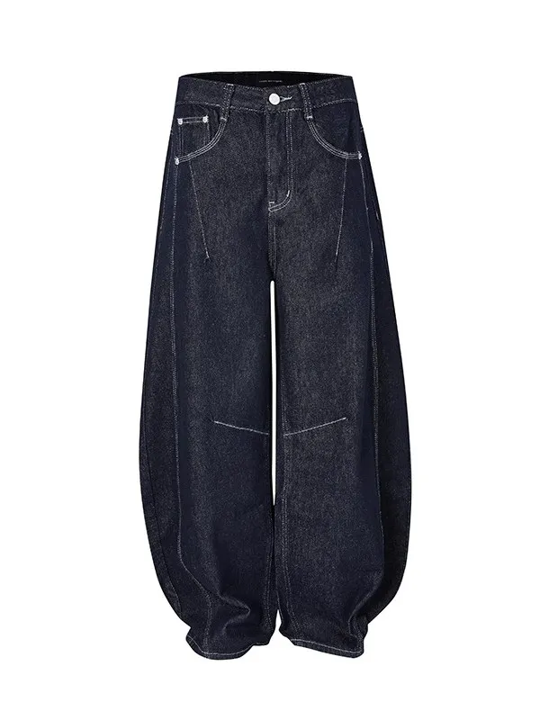 

Retro Loose Wide Leg Jeans Men's Straight Cut Long Pants Spring New Sle Vintage Waed Blue Versatile Casual Straight Jeans
