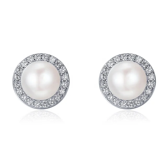 

Latest Design Sterling Silver Earrings Fashion Jewelry Pearl Earrings Elegant and Generous Women's Earrings
