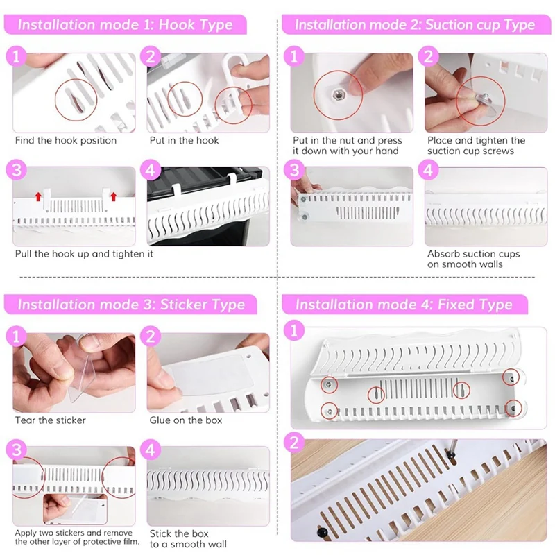 Abkp-suporte de extensão de cabelo para estilo, 4 modos de instalação com ferramenta, suporte de extensão de cabelo projetado para lavar