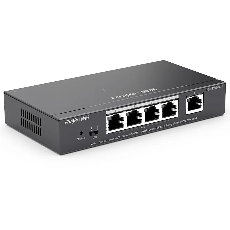 Aplicável ao interruptor de gerenciamento de rede de monitoramento inteligente de nível empresarial Ruijie RG-ES205GC-P 5Gigabit