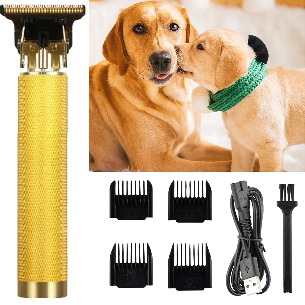 All Metal Professional Dog Hair Clipper Rechargeable Pet Trimmer Low Noise Cat Shaver Cutting Machine Puppy Grooming