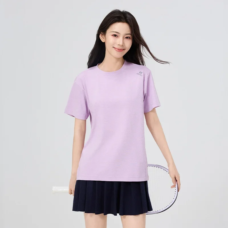 New Summer Quick Dry Cool Short Sleeve Couple T Shirts Sun Protection Breathable Antibacterial Gym Fitness Men Women Base Top