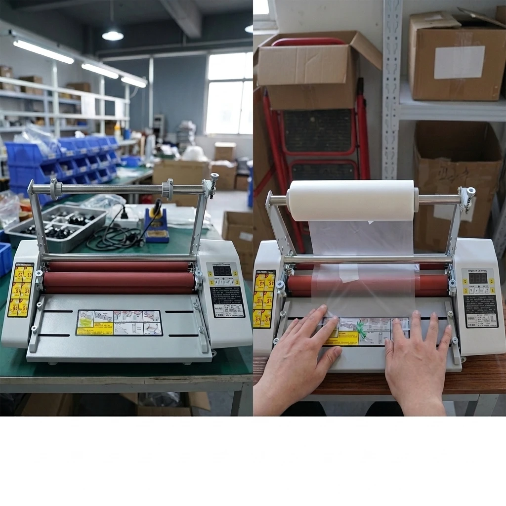 LY A3 A2 Paper Laminating Machine Desktop Cold Hot Rolling Laminator English Version for Film Photo Optional A4 Paper Cutter