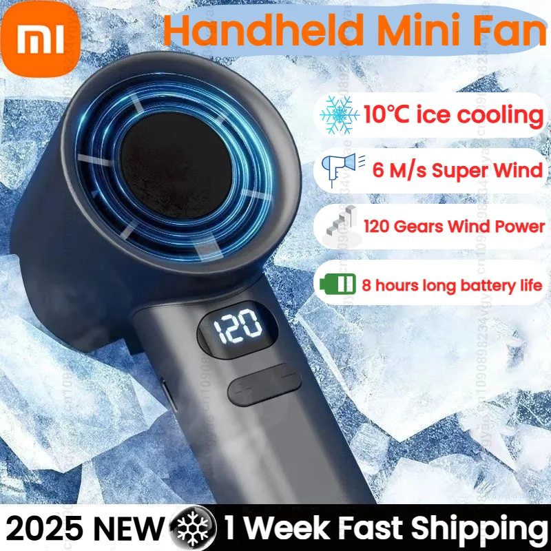Перезаряжаемый поясной вентилятор Xiaomi, 50000 об/мин, 20000 мАч, 36 часов, время работы, 5 скоростей, двойной двигатель, зажим для ремня, охлаждение для офиса и путешествий на открытом воздухе