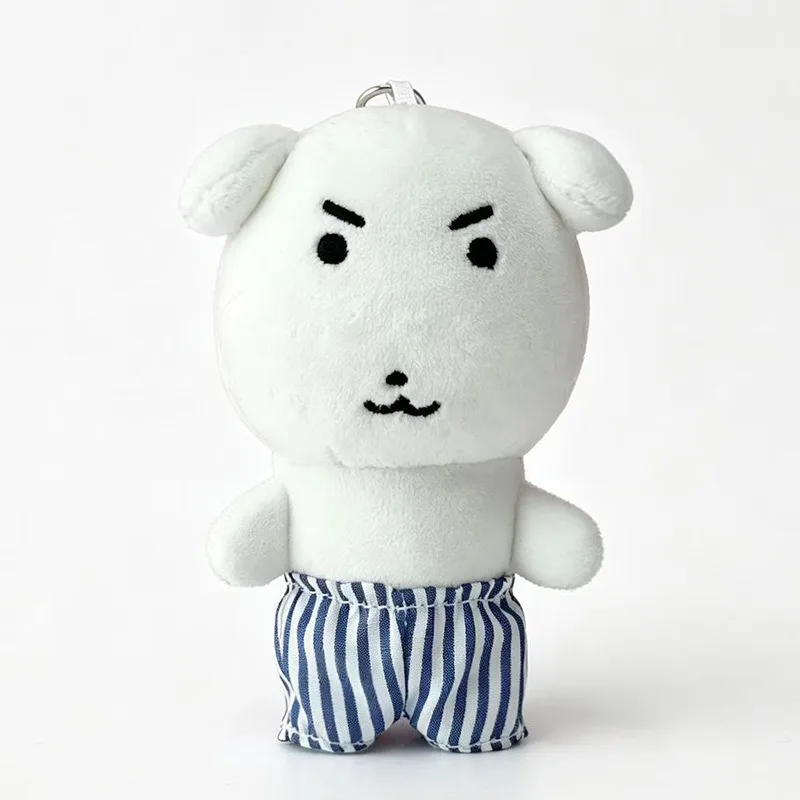 Blue Striped Pants Little White Dog School Bag Decoration Small Pendant Cartoon Cute Blue Pants Puppy Plush Doll view 4