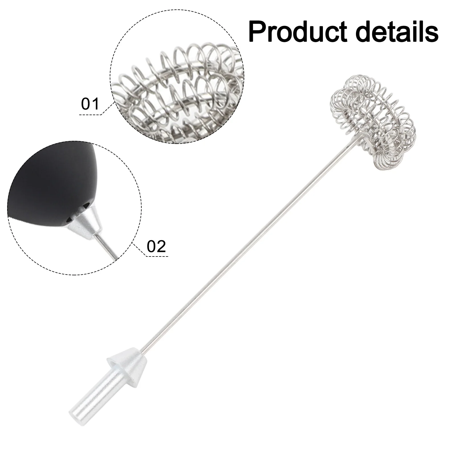 

Frother Electric Whisk Coffee Cream Drink Egg Foamer Kitchen Latte Milk Mixer Multiple Use Parts Replacement New