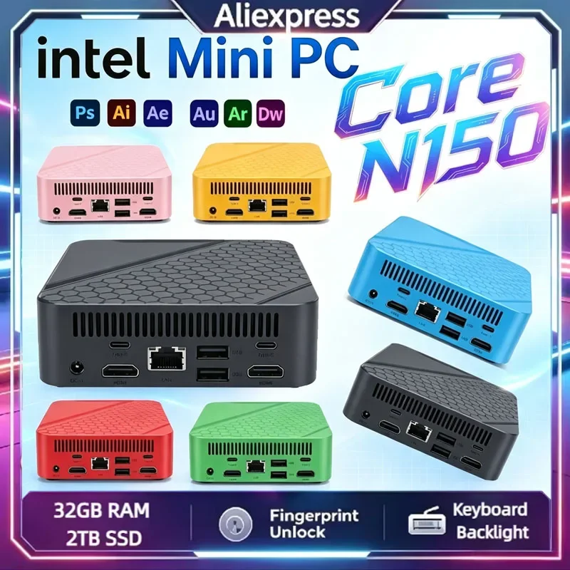 インテルn150ポータブルミニゲーミングpc-windows-11デスクトップコンピューター-8gb-16gb-ram-1tb-ssd-wifi-6-bt52-コンパクトミニpc
