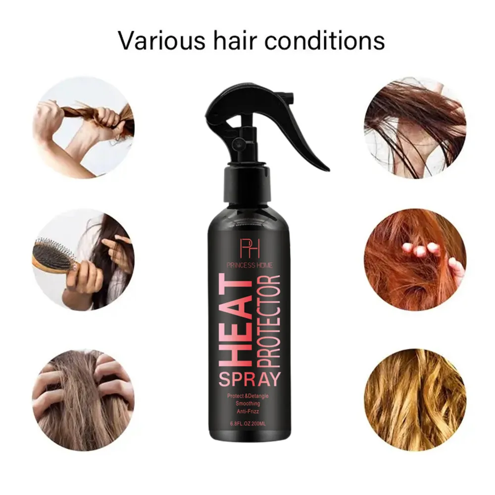 200ml Sulfate Argan Oil Hair Heat Protector Spray Protect Up To 450 F From Flat Irons Hot Blow Dry